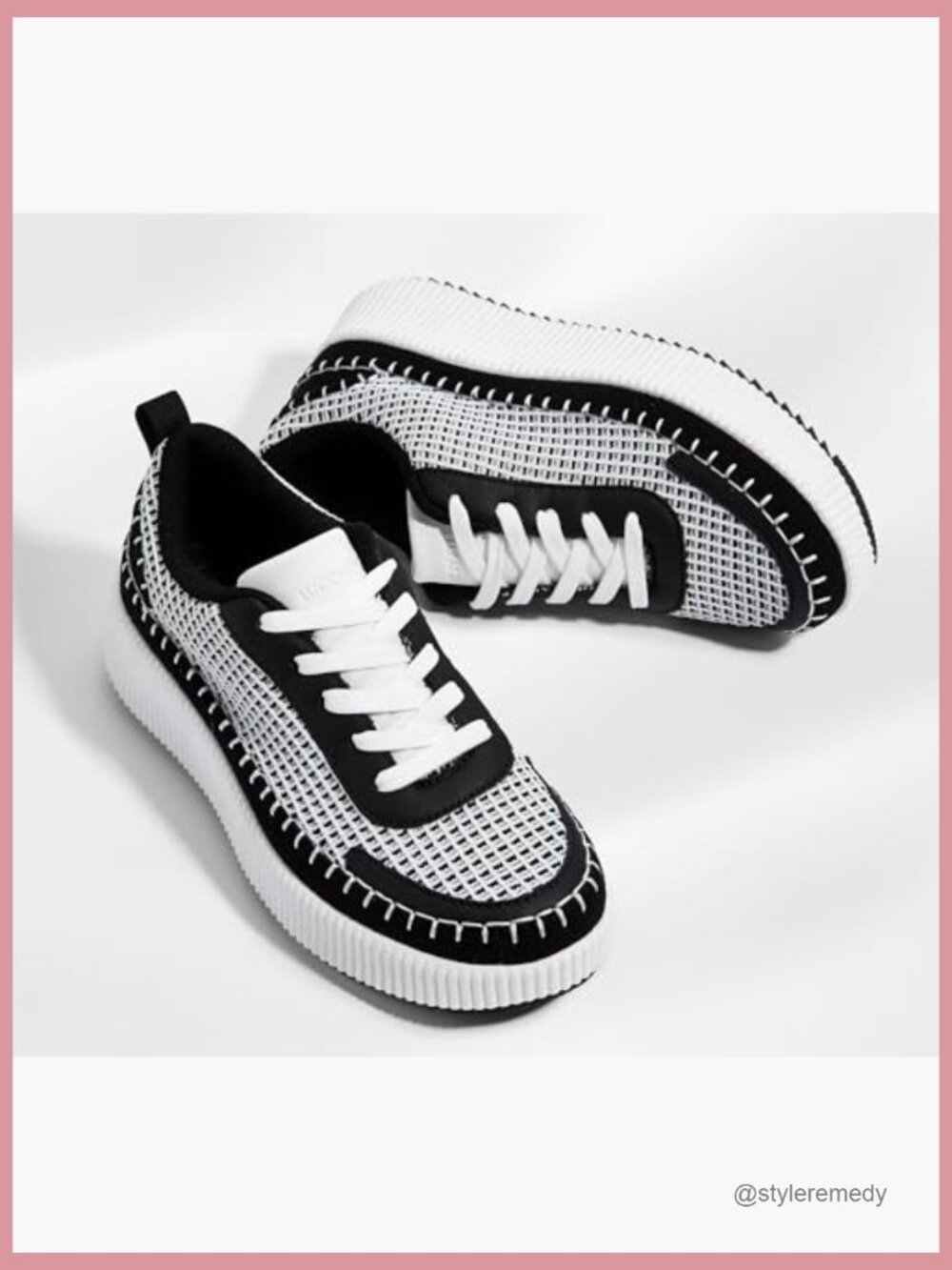 Women's Platform Sneakers Rhinestone Fashion Chunky Casual Retro Braided - Picture 5 of 7